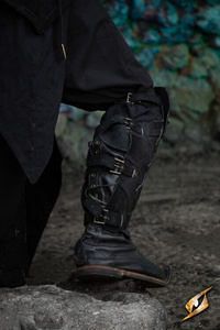 Shadow Graves Suede- Black - nagolenniki zamszowe