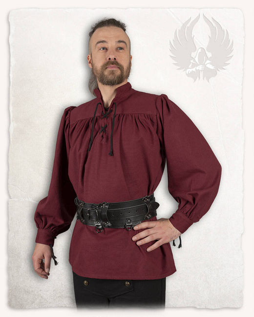 Ansgar Shirt Canvas Bordeaux - koszula średniowieczna