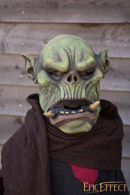 Tusk Orc - Green / maska lateksowa Ork z kłami