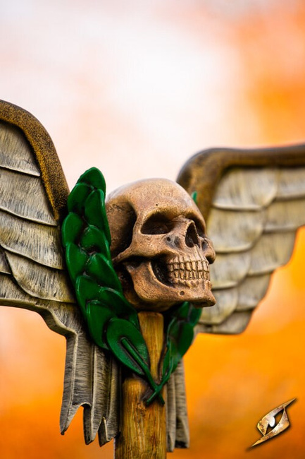 Winged Skull Top - modułowe zakończenie drzewca