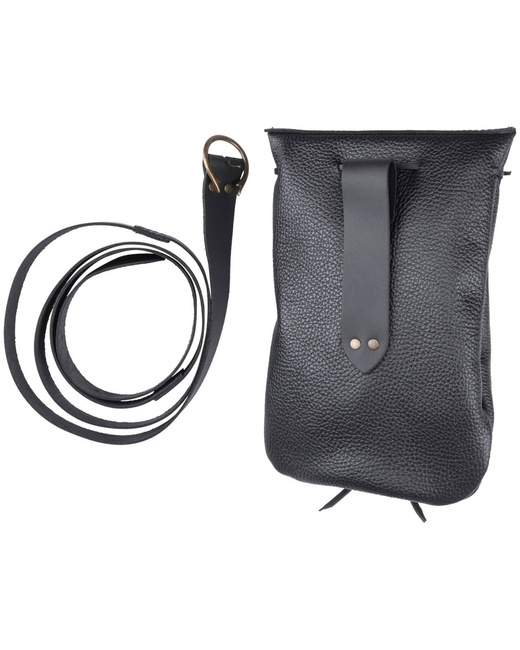 Guerrero belt bag with belt - Black - skórzana kaletka + pasek