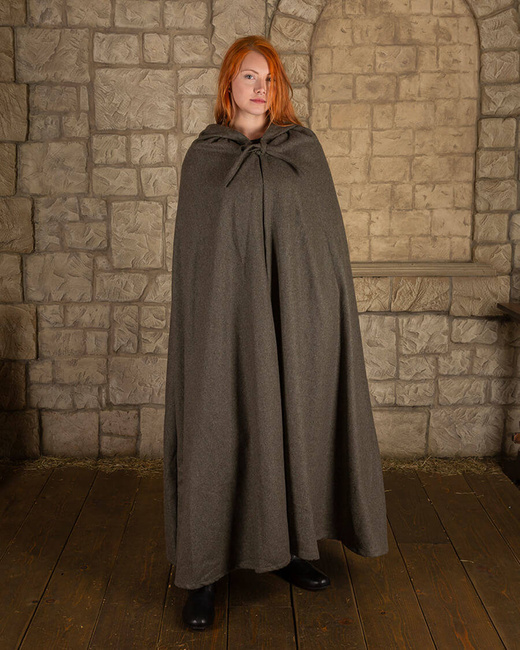 Harun Cloak Wool Olive - wełniana opończa