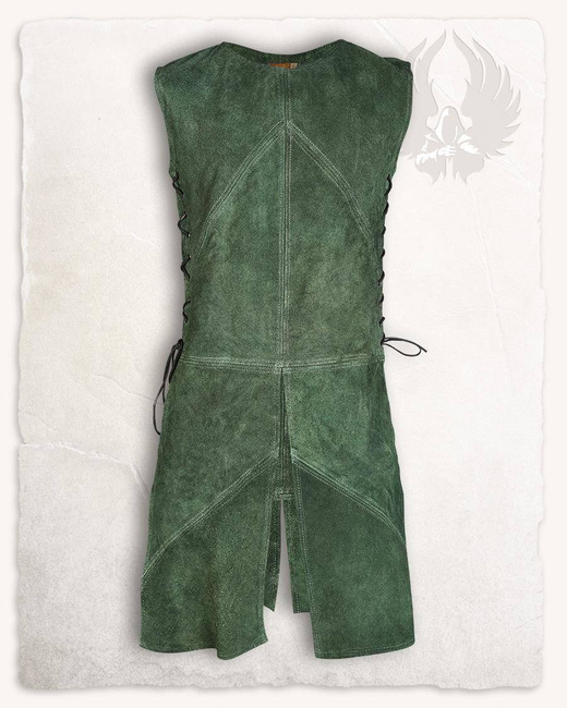 Justus Suede Tabard Green - średniowieczny tabard