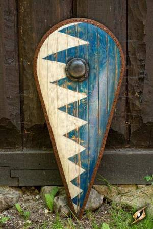 Norman Shield-Blue/White - 115x58 cm