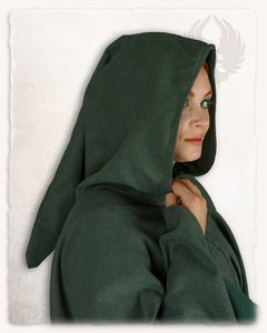 Kim Short Cape Canvas Green- półpeleryna z kapturem