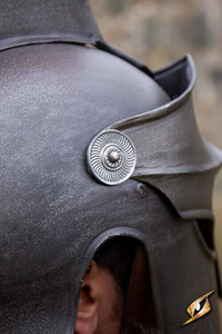Corinthian Helmet w/Plume - Epic Dark/Red - hełm koryncki z pióropuszem