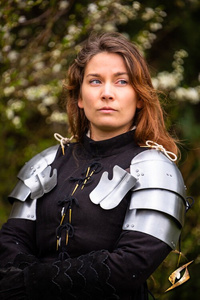 Landsknecht Spaulders - Steel - naramienniki landsknechta