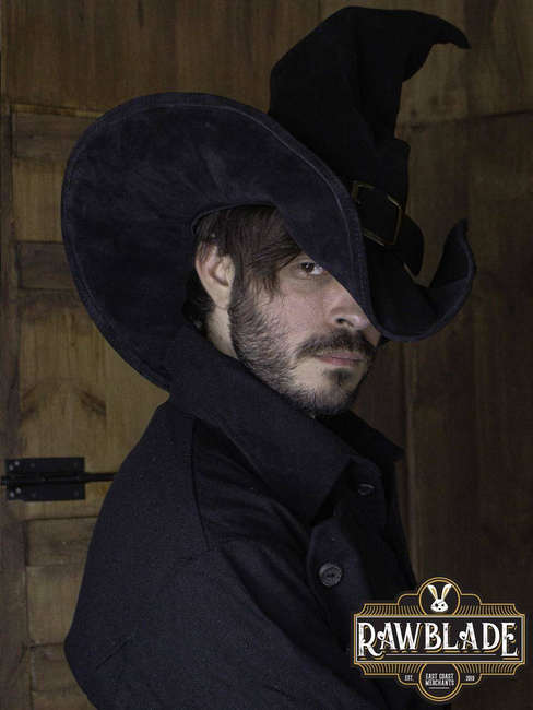 Wikka the Witch Hat Split Leather - Black