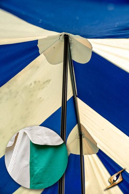 Marquee Tent - 4x6m - Natural/Emerald Green - Standard