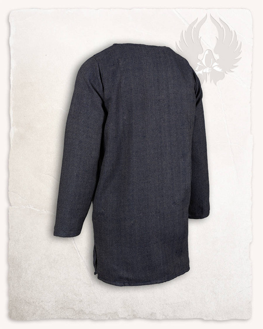 Tronde Tunic Herringbone Blue - bawełniana tunika
