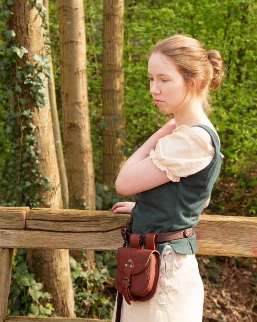 Tika Bodice Canvas Bordeaux - kamizelka gorsetowa