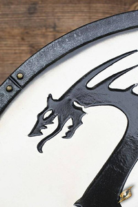 Viking Dragon Shield 80 cm - White
