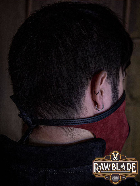 Akku splitleather hood - Red