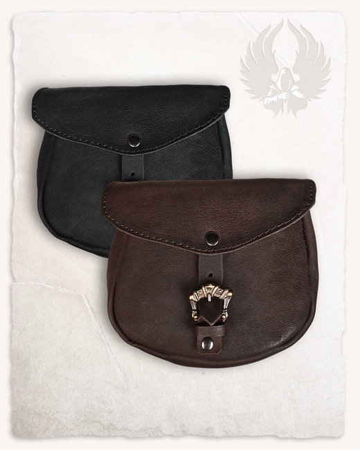 Leon Beltbag Large Black - skórzana kaletka