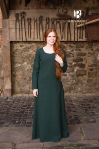 Underdress Freya - Green - bawełniana suknia spodnia