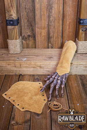 Vryla Split Leather Bracelets - Light Brown