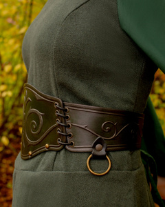 Lucretia Belt - Green - skórzany pas