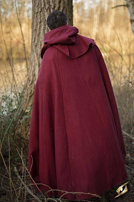 Cloak Wool - Dark Red