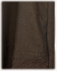 Alva Apron Dress Herringbone Brown - suknia fartuchowa