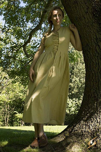 Peasant Dress - Beige