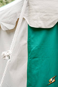 Marquee Tent - 4x6m - Natural/Emerald Green - Standard