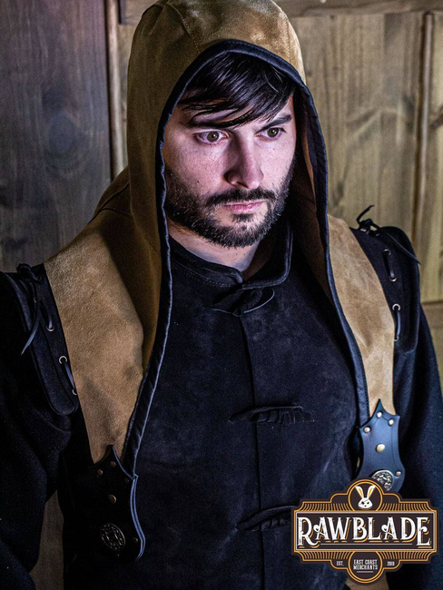 Akku splitleather hood - Light brown