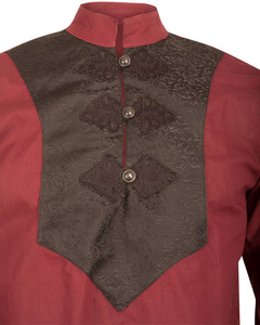 Viscardi shirt - Bordeaux- koszula w gotyckim stylu