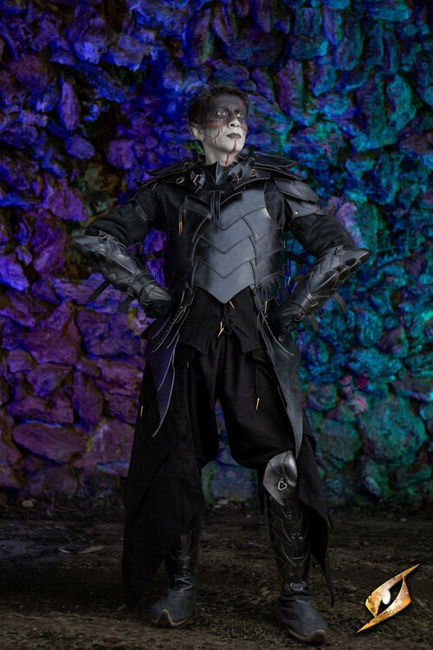 Shadow Graves - Black - nagolenniki skórzane