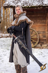 Adjustable Scabbard Black Faux Leather 97 cm - regulowana pochwa