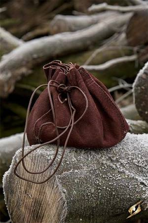 Round Bag Brown - okrągła, skórzana sakwa