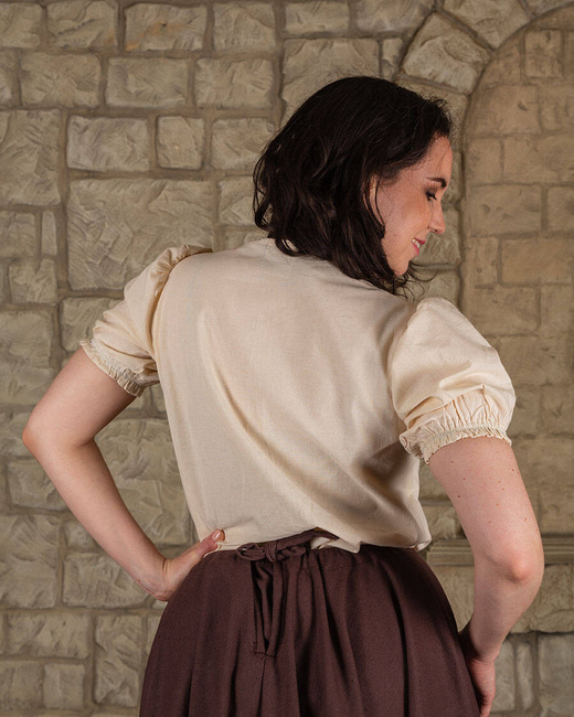 Elisa Blouse Cream - płócienna bluzka