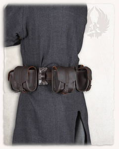 Belwar Belt Bag Set Brown - komplet kaletek na pas