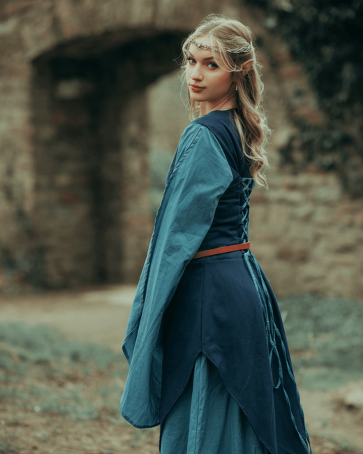 Galatea Dress - Blue - suknia bawełniana