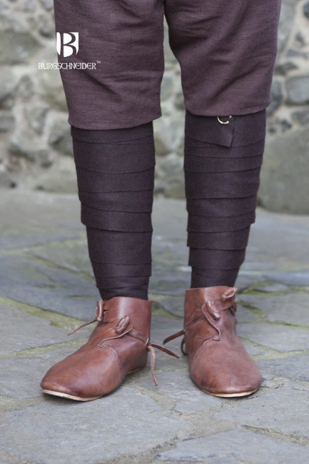 Wool Winingas Aki - Brown - owijacze na nogawki z filcowanej wełny