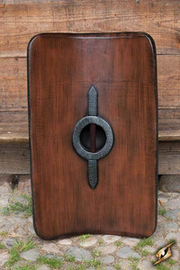 Square Scutum Shield - Black - 100x65 cm