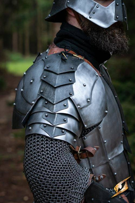 Dreki Pauldrons-Matte Polish/Epic Dark