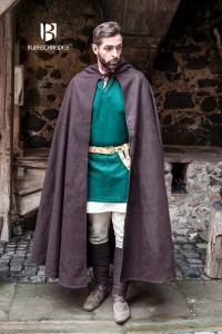 Hooded Cloak Hibernus - Wool - Brown