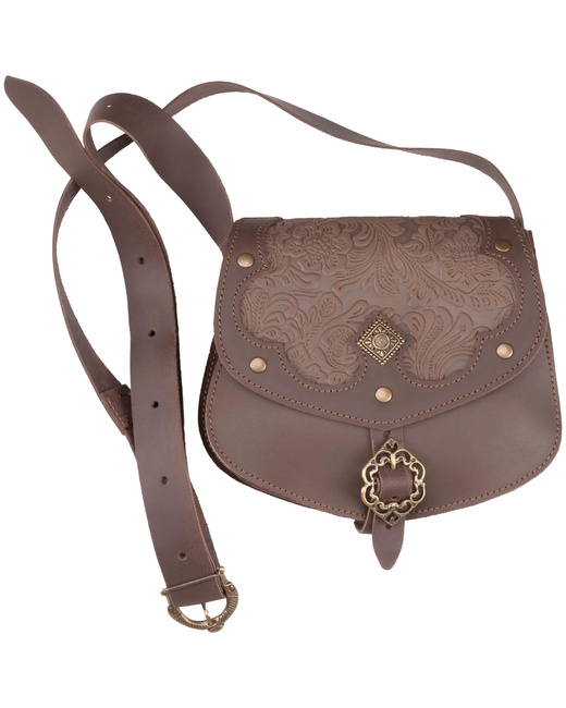 Escudero shoulder bag - Brown - skórzana torba na ramię