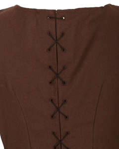 Loreley Dress - Brown - suknia bawełniana