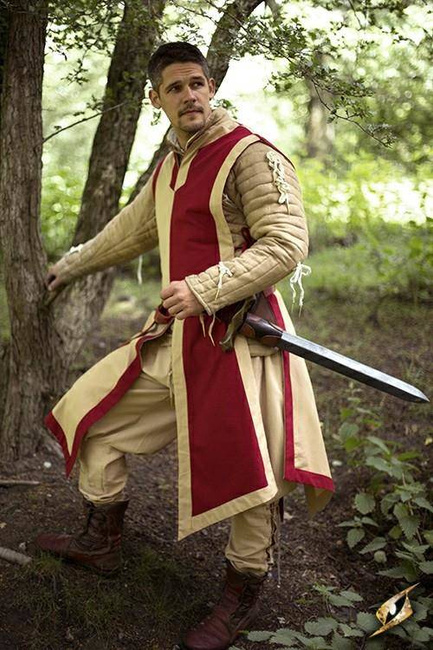 Basic Tabard - Dark red/Dark Desert Beig