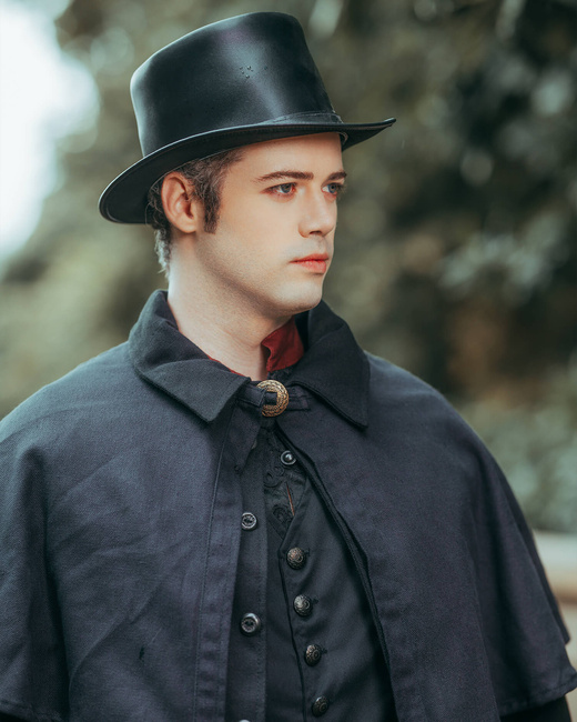 Bron Pelerine Canvas Black - krótka peleryna