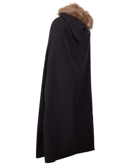 Aaron Cloak with fur - Bordeaux - płócienna peleryna