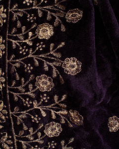 Jasmin Scarf - Purple - szal z aksamitu