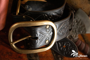Pirat Belt - Black - skórzany pas