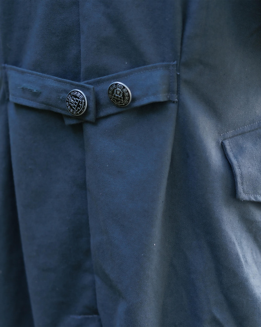 Captain Chad Buccaneer Coat canvas - Grey - bawełniany płaszcz