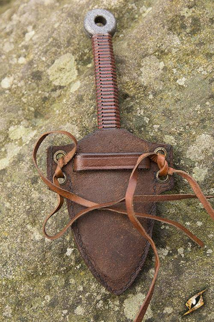 Kunai Holder - Brown - inc. Knife