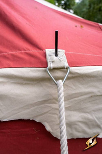 Pavilion Tent - Ø3m - Natural/Emperor Red