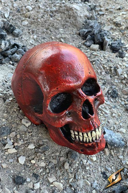 Medium Skull - Foam - Red - 15 cm