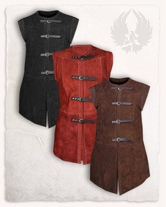 Garen Suede Vest Short Brown - kamizelka zamszowa
