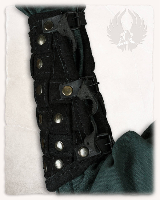 Robert Bracers - Brown - nitowane skórzane karwasze